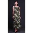 thumbnail image 3 of Bimba Robe Longue Maxi Imprimée en Rayonne pour Femmes à Bretelles Spaghetti Ajustables Boho - Très Petit, 3 of 5
