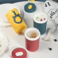 thumbnail image 2 of Breakfast Cereal Cup Double Oatmeal Cup With Lid Spoon Cup Portable Milk Cup Portable Fashion Soup Cup For School Office Outdoor Travel Student, 2 of 5