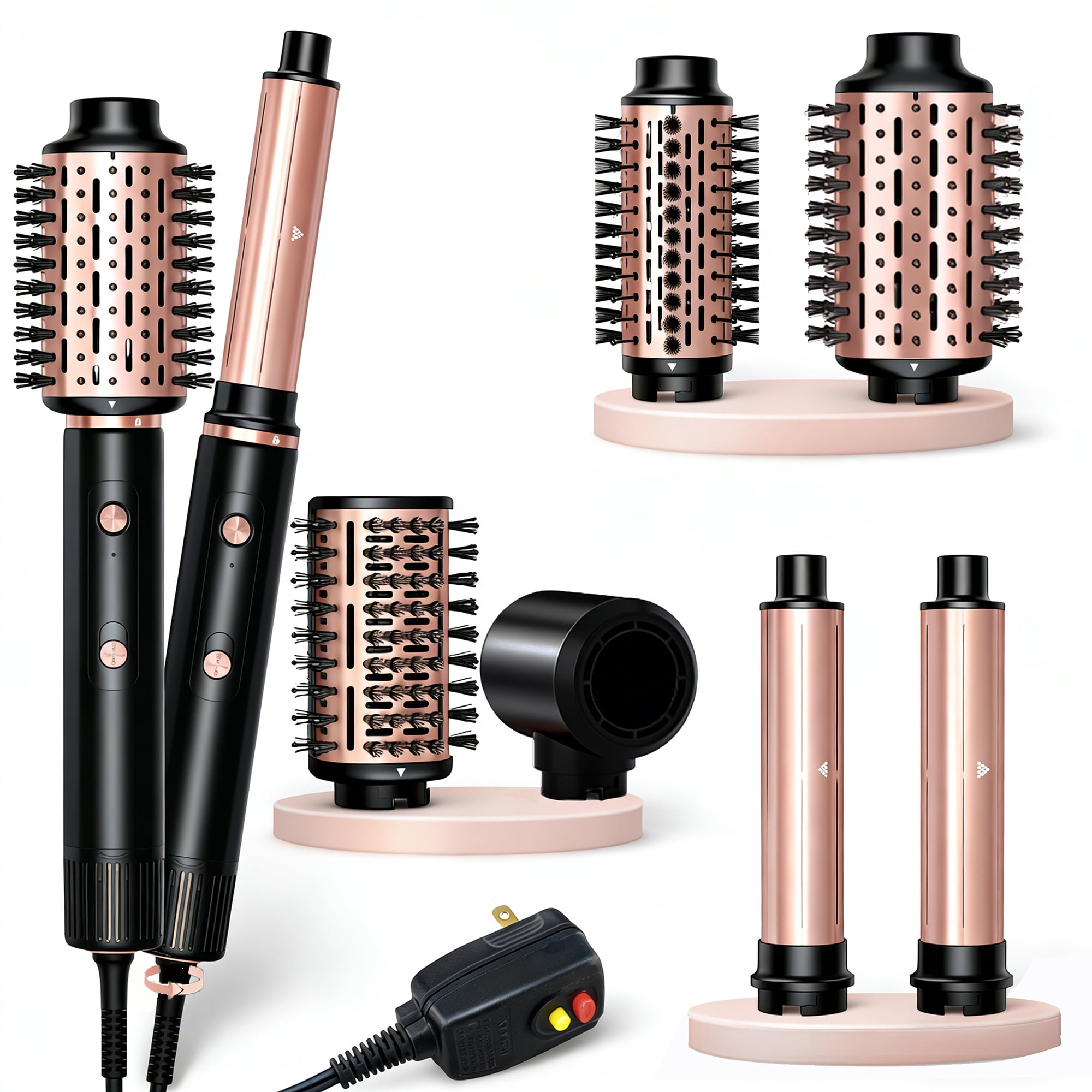 NICEBAY Hair Dryer Brush, Hot Air Brush with 110000RPM Brushless Motor, Blowout Dryer Brush 1300W,Hair Curling Iron