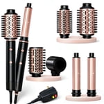 NICEBAY Brosse sèche-cheveux, chaude Air Brosse avec 110000RPM Moteur sans brushless, brosse à sécheuse 1300W,Fer à repasser pour cheveux