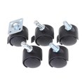 thumbnail image 3 of 4Pcs 30mm Chair Wheel Furniture Caster Swivel Castor Brake Wheel Replace Hardware Trolley Silent Brake Protection ,Superior Material, 3 of 6
