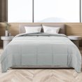 thumbnail image 2 of PiccoCasa Twin Soft Lightweight Down Alternative Comforter, Light Gray, 2 of 7
