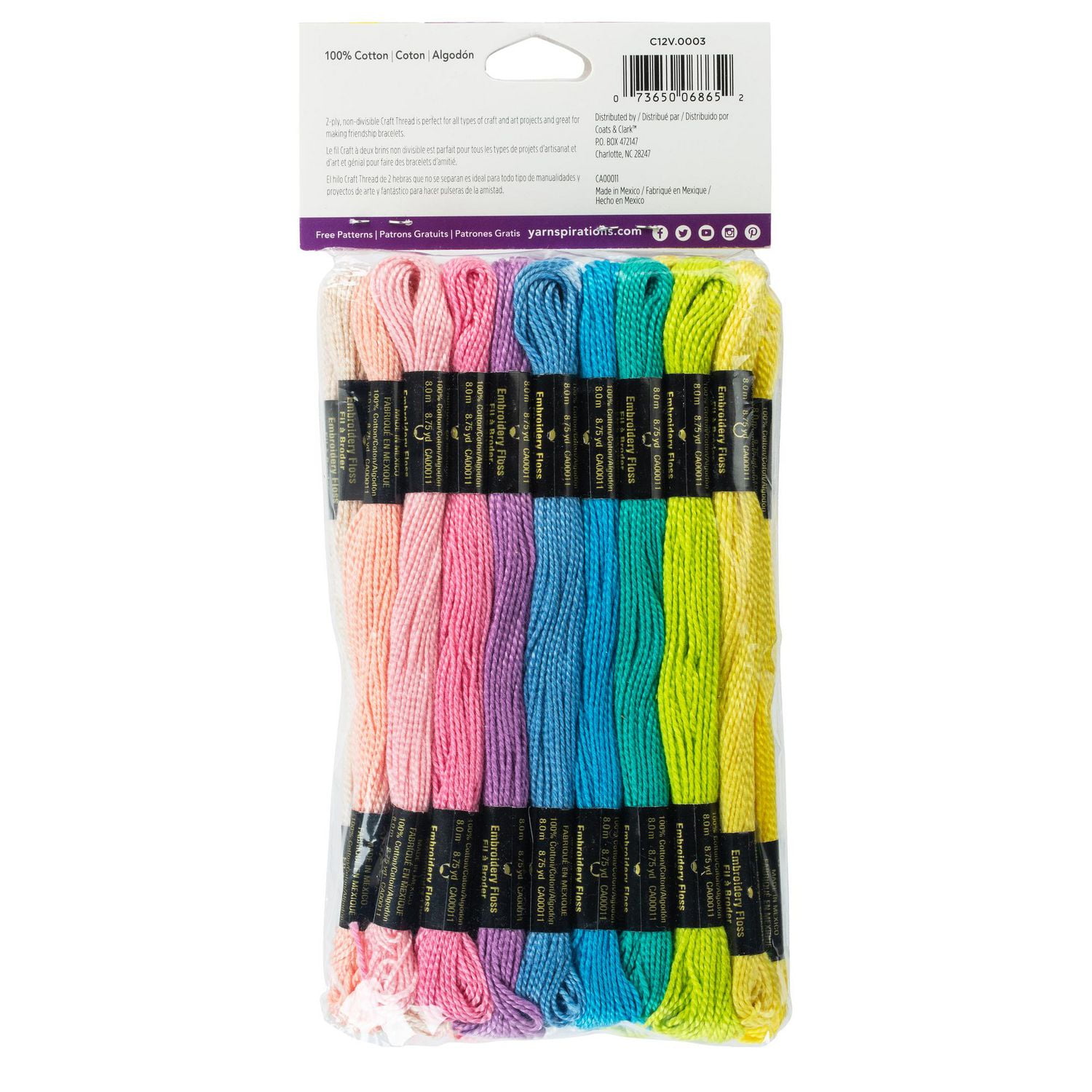 COATS & CLARK FIL ARTISANAL COULEURS PASTEL 36 FILS