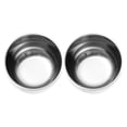 thumbnail image 3 of SHISUYAN 2Pcs Simple Design Men Shaving Bowls Durable Stainless Steel Bowls Silver, 3 of 8
