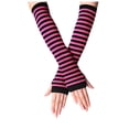 thumbnail image 1 of YOUSNH Gants Sans Doigts Longs Plus Chauds Punk Gothiques pour Femmes Rose Vif Taille Unique, 1 of 6