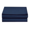 thumbnail image 1 of Luxury Soft Set of 2 - Full Fitted Sheet, Microfiber 16" Deep Pocket Fitted Sheets, Navy Blue, 1 of 2