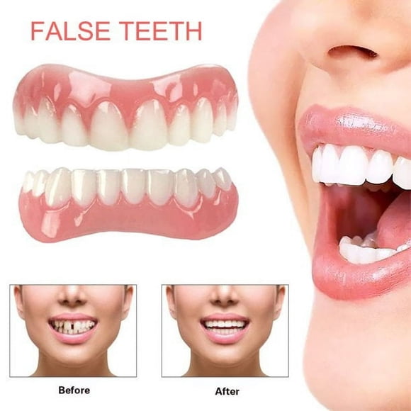 Whitening Teeth Fake Cosmetic Tooth Denture Silicone Smile Veneers Beauty Tool False Tooth