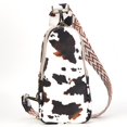 thumbnail image 2 of Boho Chest Bag Animal Prints PU Crossbody Handbag Travel Purse (White Leopard), 2 of 9