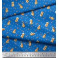 thumbnail image 2 of Soimoi polyester Crepe Fabric Paw,Bone & Puppy Dog Printed Fabric 1 Yard 42 Inch Wide, 2 of 3