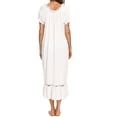 thumbnail image 4 of Timegard Longues Robes de Nuit pour Femmes Manches Courtes Col Rond Vêtements de Nuit Décontractés Amples Confortables Robe de Maison, 4 of 4