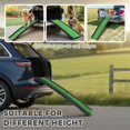 thumbnail image 4 of 61" Folding Dog Car Ramp with Non-Slip Grass Surface and Raised Side Rails, Portable Pet Ramp for SUVs and High Beds, Black PP Frame, Supports up to 198 lbs for Travel and Home, 4 of 7