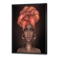 thumbnail image 2 of Designart Femme afro-américaine avec Turban V ART MURAL À CADRE FLOTTÉ, 2 of 4