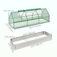 thumbnail image 3 of Outsunny Jardinière Surélevée 8,6 x 3 x 1 Pi avec Mini Serre, Vert, 3 of 10
