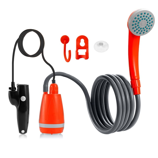 Trousse de Douche de Camping Portable pour l'Extérieur avec Débit d'Eau de 2,5 à 3,5 L/min 2 m