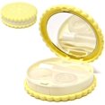 thumbnail image 1 of Cookie Shaped Contact Lens Case Travel Contact Lens Box with Mirror (Yellow), 1 of 5