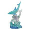 thumbnail image 3 of Statue de Dauphin Bleu Nageant Autour du Récif Corallien Monde Marin, 3 of 7