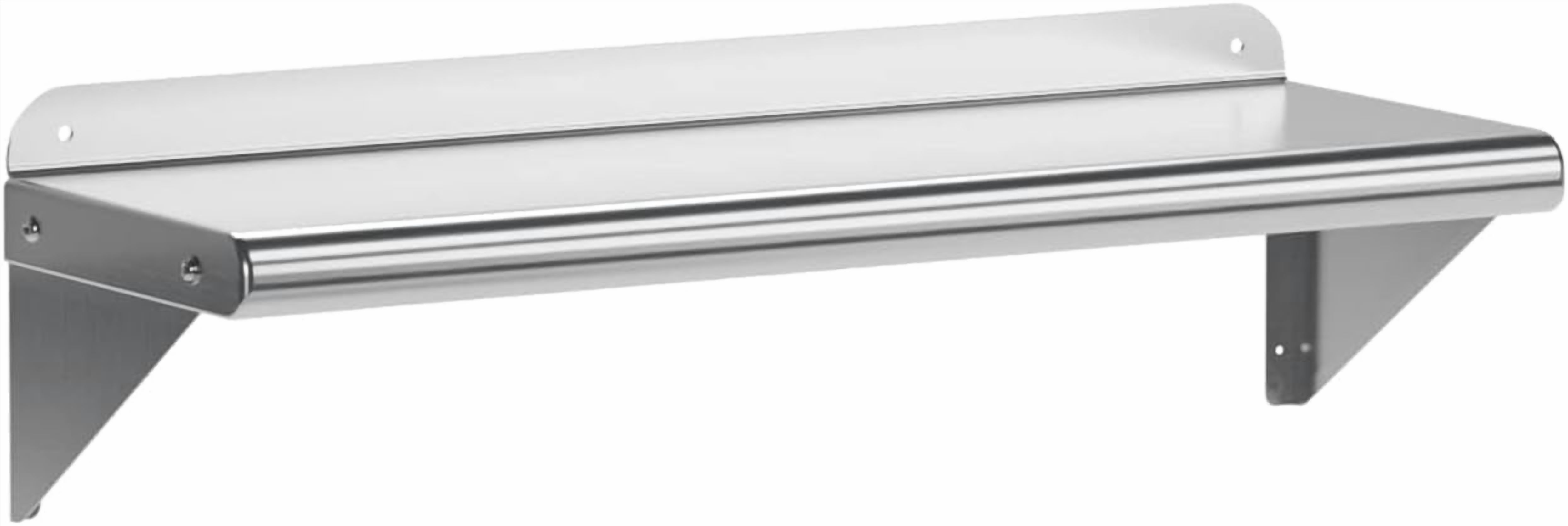 Stainless Steel Shelf 36"x12" Wall Mounted,Commercial Shelving, Floating Shelving, Metal Shelves, Heavy Duty Storage Rack for Kitchen, Garage and Utility Room