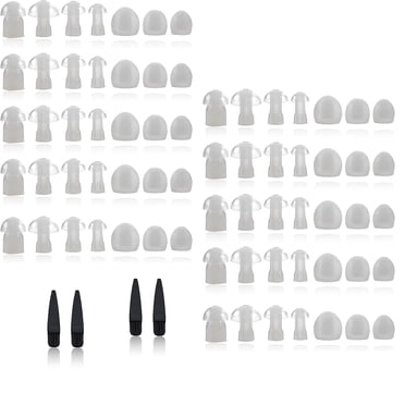 Hearing Aid Domes - Universal Domes for Hearing Aids - Sizes Small, Medium, Large & X-Large Earbud Replacements and BTE Hearing Sound Amplifiers, 2 Pack