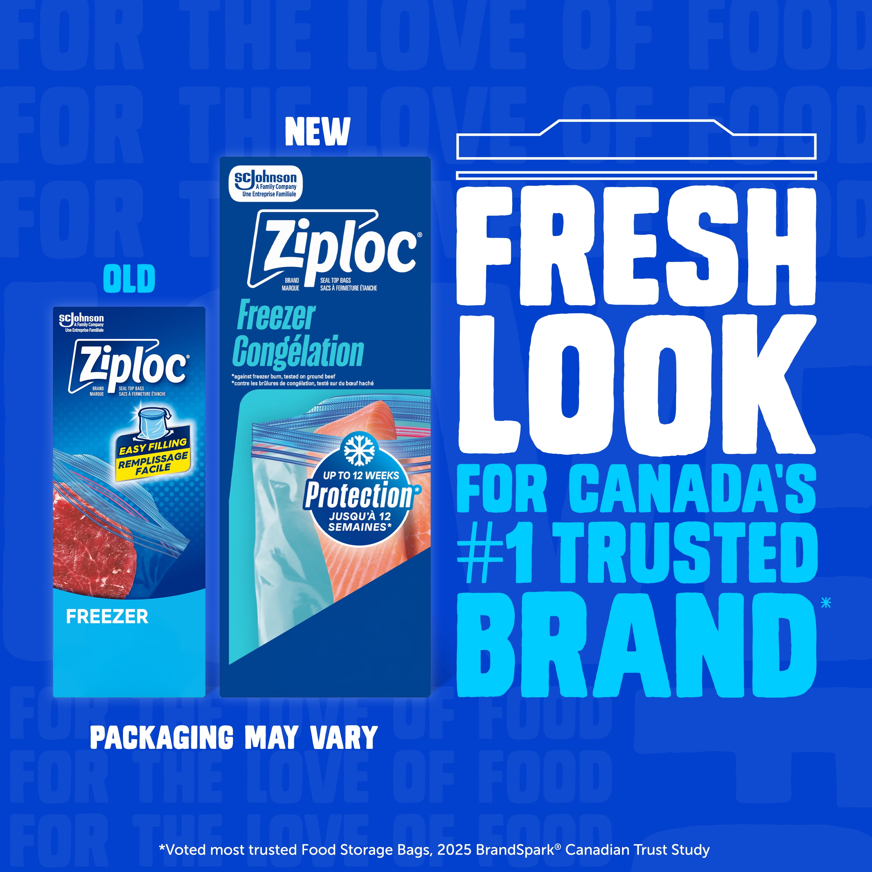 Ziploc® Sacs pour Congélateur avec Technologie Qui Reste Ouverte, Grand Format, 32 Sacs