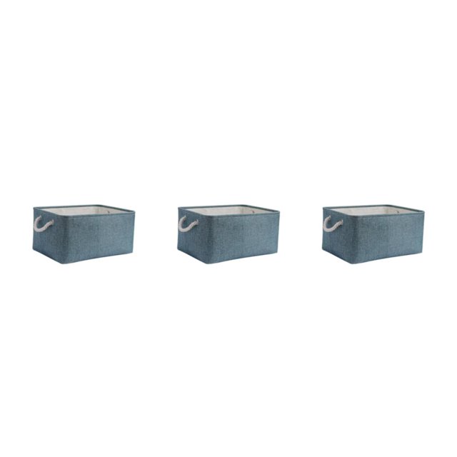Maytalsory Sturdy Rope Handle Storage Bin Convenient And Reliable Storage Solution Macaron Light Blue 36*26*16 3Set