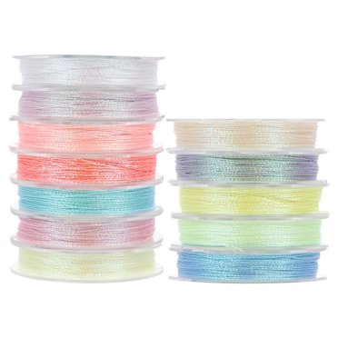MasteelfCA 12 Rolls Embroidery Threads Luminous Sewing Threads Cross Stitching Threads Sewing Supplies