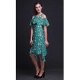 thumbnail image 3 of Bimba Robe Droite à Épaules Dénudées pour Femmes, Tunique de Fête à Col Rond Imprimée Oiseau Vert - XX-Grand, 3 of 6