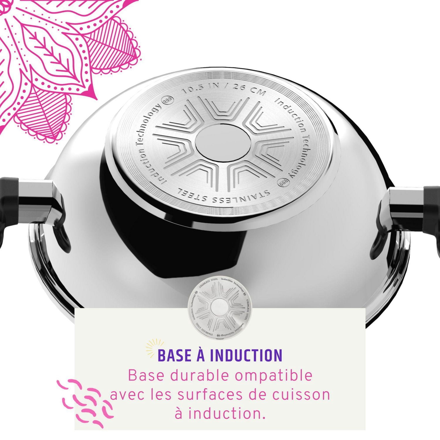 Karahi Maharaja en acier inoxydable, avec couvercle