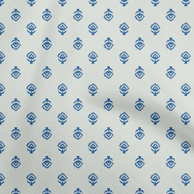 oneOone Velvet Light Blue Fabric Block Dress Material Fabric Print Fabric By The Yard 58 Inch Wide-PC