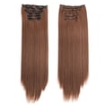 thumbnail image 1 of RKSTN Perruques Cheveux Humains Mode Cheveux Longs Extensions de Cheveux à Clip Perruque Lisse Complète Perruques Sans Colle, 1 of 4