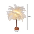 thumbnail image 3 of UsRHHA Feather Table Lamp Battery Operated LED, Bedside Night Light for Bedroom Living Room Party Wedding Centerpiece, Decorative Ambient Lamp, 3 of 7
