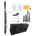 thumbnail image 1 of Bassoon Professional C Key Bassoon Woodwind Instrument Synthetic Wood Body Cupronickel Silver-plated & Nickel-Plated Keys with Reed Gloves Cleaning Cloth Carrying Case, 1 of 7