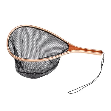 Graflsoa Filet de Pêche Compact avec Manche en Bois et Maille en Nylon Durable pour une Prise et Libération Faciles, Idéal pour les Pêcheurs