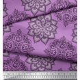 thumbnail image 2 of Soimoi polyester Crepe Fabric Floral Mandala Print Fabric by Yard 42 Inch Wide, 2 of 3