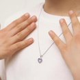 thumbnail image 3 of Ornez Votre Petite Fille avec le Collier en Argent TheJewelryHut Cœur de Designer pour Enfants avec Zircons Cubiques, 3 of 5