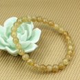 thumbnail image 3 of Bracelet Extensible Unisexe en Perles Rondes de 6 mm en Pierre Précieuse d'Apatite Jaune et Verte Naturelle 7 Pouces, 3 of 5