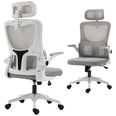 Vinsetto Mesh Office Chair with Adjustable Headrest, Lumbar Support, Arm