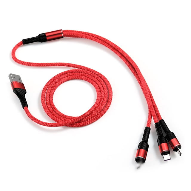 Yeacher 3-IN-1 USB Charging Cable Multi Line Type C Micro USB Connector Replacement for Charging Cable