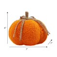 thumbnail image 2 of Way To Celebrate Sherpa Pumpkin Decoration, Diameter 7 inch, Orange colour, 2 of 4