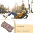 thumbnail image 2 of Femmes Hiver Bandeau Élasticité Tête Chaud Conception Chunky; Mode Dames Oreille Muffs Style Simple Accessoires de Cheveux pour les Femmes Cameo Brun, 2 of 6