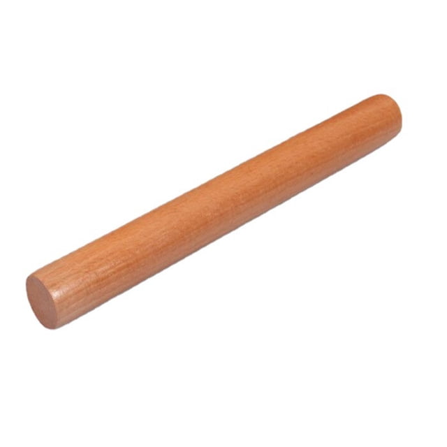 Wooden Rolling Pin with Silicone Rings for Dough and Cookie Making Kitchen Baking Tool