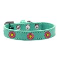 thumbnail image 1 of Rose Marguerite Widget Chien Collier Aqua Taille 12, 1 of 1