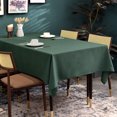 thumbnail image 3 of BALCONY & FALCON Nappe Rectangulaire en Faux Lin Imperméable, Nappe Utilisée pour les Rassemblements, Restaurants, Cuisines, Banquets (Vert Alpin, 55x95), 3 of 6