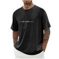 thumbnail image 1 of Chemises pour Hommes, Hommes Imprimé Col Rond Décontracté Mode Manches Courtes Blouses Col Rond Chemises, 1 of 5