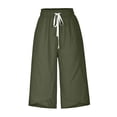 thumbnail image 4 of Timegard Women's High Waist Straight Leg Capri Pants with Pockets, Small, 4 of 5