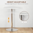 thumbnail image 4 of HOMCOM Table de Bar Ronde Réglable pour 2, Table de Pub Haute avec Dessus Pivotant, 4 of 10