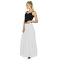 thumbnail image 2 of Bimba Jupe Longue Blanche Maxi pour Femmes Style Tulipe en Georgette Boho Bas-22, 2 of 6