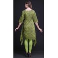thumbnail image 4 of Bimba Kurti Asymétrique Vert à Imprimé Floral Camélia Kanjiro pour Femmes Robe d'Été Indienne Tunique Grande, 4 of 6