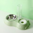 thumbnail image 3 of Pet Dogs Cats Food Water Feeder Bowl 2 in 1 Water Food Bowl Anti Spill Stable Design Separation Double Bowls with Automatic Water Dispenser Pet Food Water Dish for Cats Small Dogs and Pets, 3 of 4