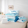 thumbnail image 4 of YST Cartoon Dolphin Comforter Set with Sheets, Marine Life Theme, Polyester, 7-Piece, Full Size, 4 of 4
