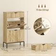 thumbnail image 3 of HOMCOM Armoire à Chaussures avec 2 Tiroirs Basculants Tablettes Ajustables pour 8 Paires Chêne, 3 of 10
